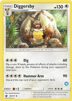 Diggersby (18) card from SM Trainer Kit: Alolan Sandslash & Alolan Ninetales