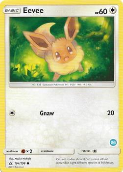 Eevee (26) card from SM Trainer Kit: Alolan Sandslash & Alolan Ninetales