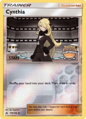 Cynthia - 119/156 (Regional Championships) [Staff] card from League & Championship Cards