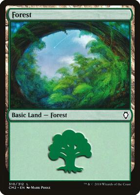 Forest (310) card from Commander Anthology Volume II