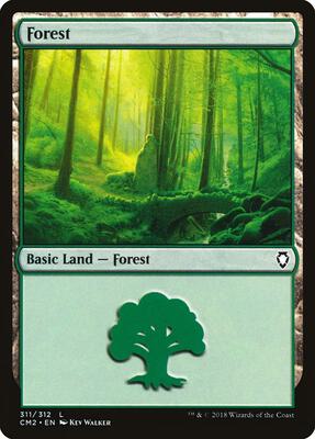 Forest (311) card from Commander Anthology Volume II