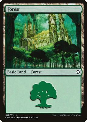 Forest (312) card from Commander Anthology Volume II