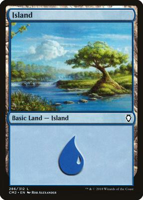 Island (286) card from Commander Anthology Volume II