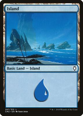Island (287) card from Commander Anthology Volume II