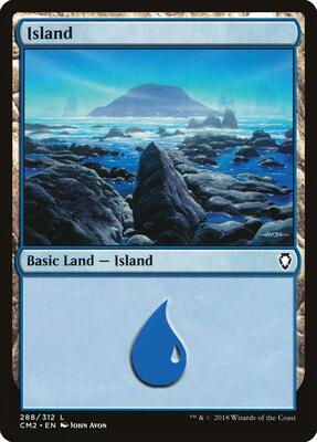 Island (288) card from Commander Anthology Volume II