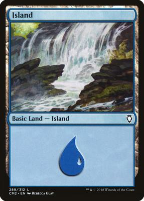 Island (289) card from Commander Anthology Volume II