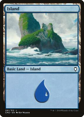 Island (291) card from Commander Anthology Volume II