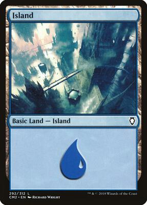 Island (292) card from Commander Anthology Volume II