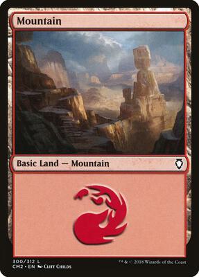 Mountain (300) card from Commander Anthology Volume II