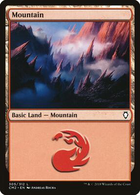 Mountain (305) card from Commander Anthology Volume II