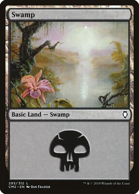 Swamp (293) card from Commander Anthology Volume II