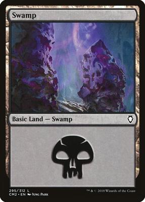 Swamp (295) card from Commander Anthology Volume II