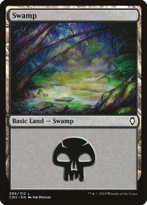 Swamp (296) card from Commander Anthology Volume II