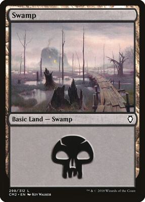 Swamp (298) card from Commander Anthology Volume II
