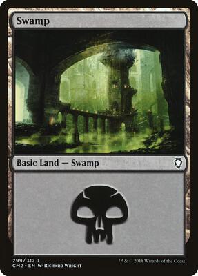 Swamp (299) card from Commander Anthology Volume II