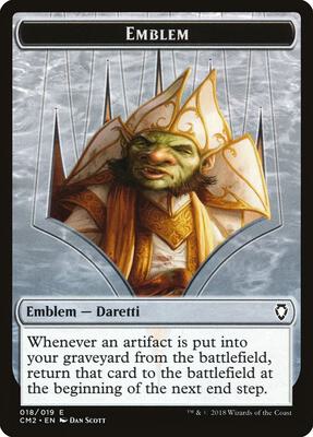 Emblem - Daretti, Scrap Savant card from Commander Anthology Volume II