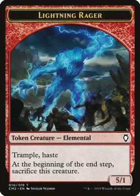 Lightning Rager Token card from Commander Anthology Volume II