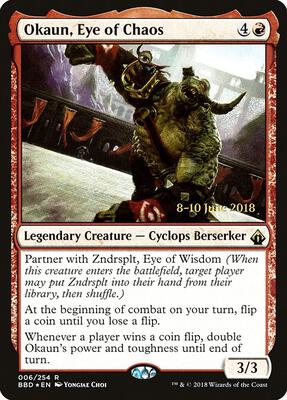 Okaun, Eye of Chaos card from Launch Party & Release Event Promos