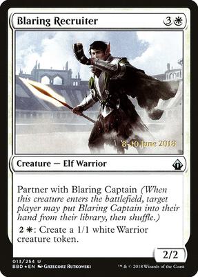 Blaring Recruiter card from Launch Party & Release Event Promos