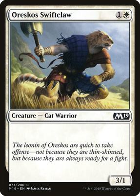 Oreskos Swiftclaw card from Core Set 2019
