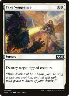 Take Vengeance card from Core Set 2019