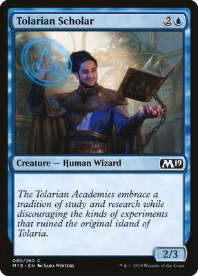 Tolarian Scholar card from Core Set 2019