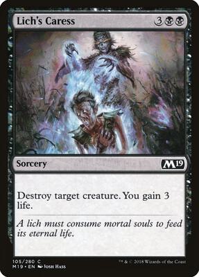 Lich's Caress card from Core Set 2019