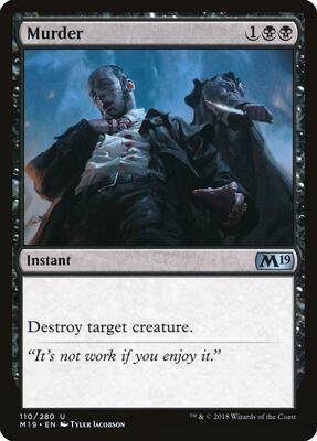 Murder card from Core Set 2019