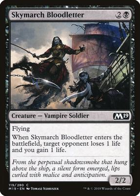 Skymarch Bloodletter card from Core Set 2019