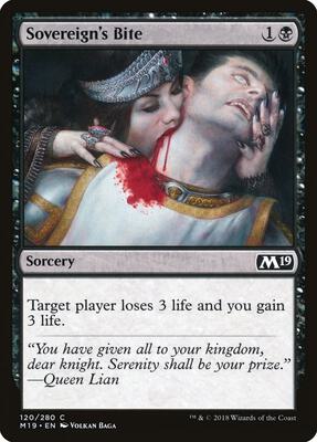 Sovereign's Bite card from Core Set 2019