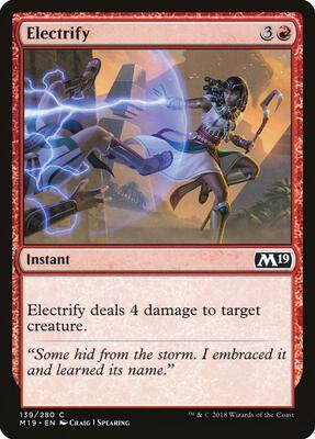 Electrify card from Core Set 2019