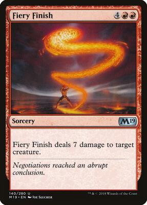 Fiery Finish card from Core Set 2019