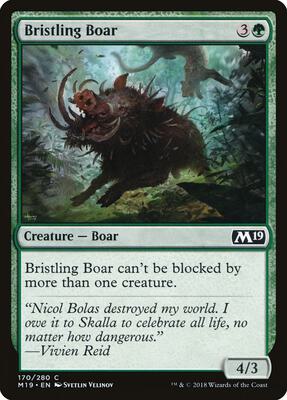 Bristling Boar card from Core Set 2019