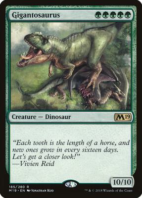 Gigantosaurus card from Core Set 2019