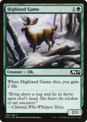 Highland Game card from Core Set 2019