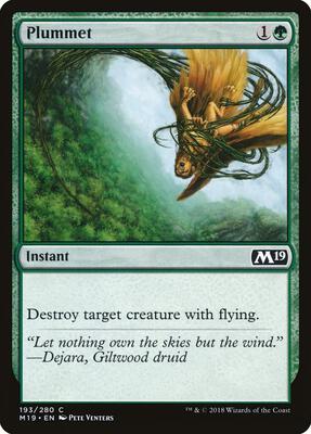 Plummet card from Core Set 2019