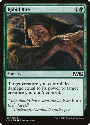 Rabid Bite card from Core Set 2019