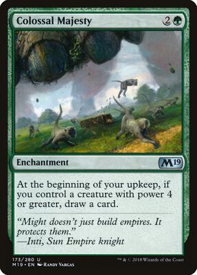 Colossal Majesty card from Core Set 2019
