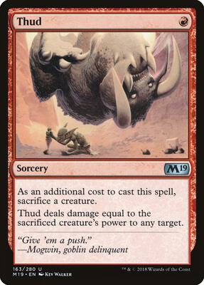 Thud card from Core Set 2019