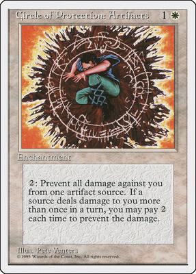 Circle of Protection: Artifacts card from Fourth Edition