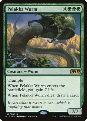 Pelakka Wurm card from Core Set 2019
