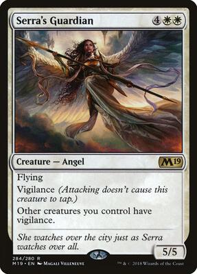 Serra's Guardian card from Core Set 2019