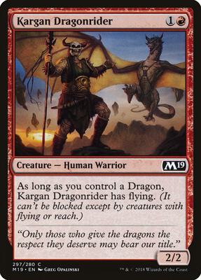 Kargan Dragonrider card from Core Set 2019