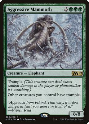 Aggressive Mammoth card from Core Set 2019