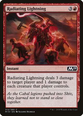 Radiating Lightning card from Core Set 2019