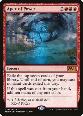 Apex of Power card from Core Set 2019