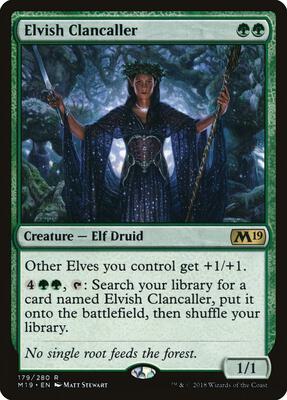 Elvish Clancaller card from Core Set 2019