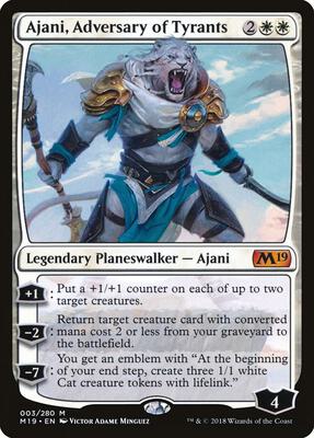 Ajani, Adversary of Tyrants card from Core Set 2019