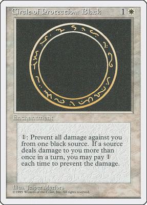 Circle of Protection: Black card from Fourth Edition
