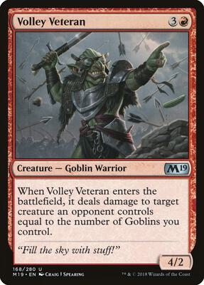 Volley Veteran card from Core Set 2019